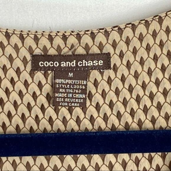 4/$25 Coco And Chase Tunic Blouse Peasant Floral V Neck Sheer Womens Sz M - Picture 4 of 14